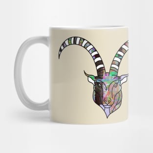 Glitch Art Neon Goat Glitchcore Mug